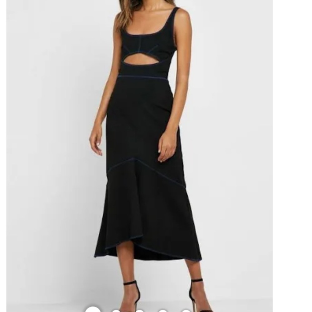 Cutout racer fit n flare dress